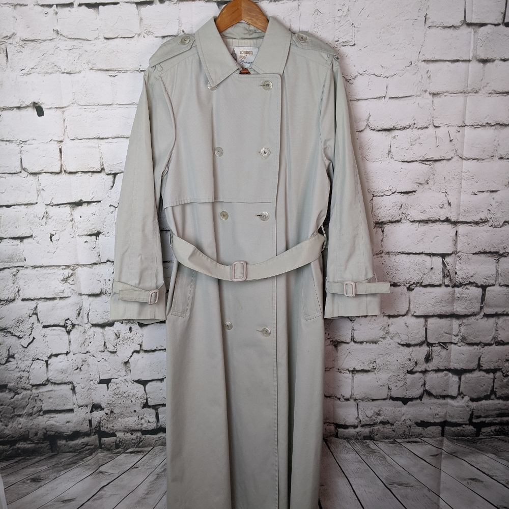 Vintage London Fog Khaki Long Trench Coat